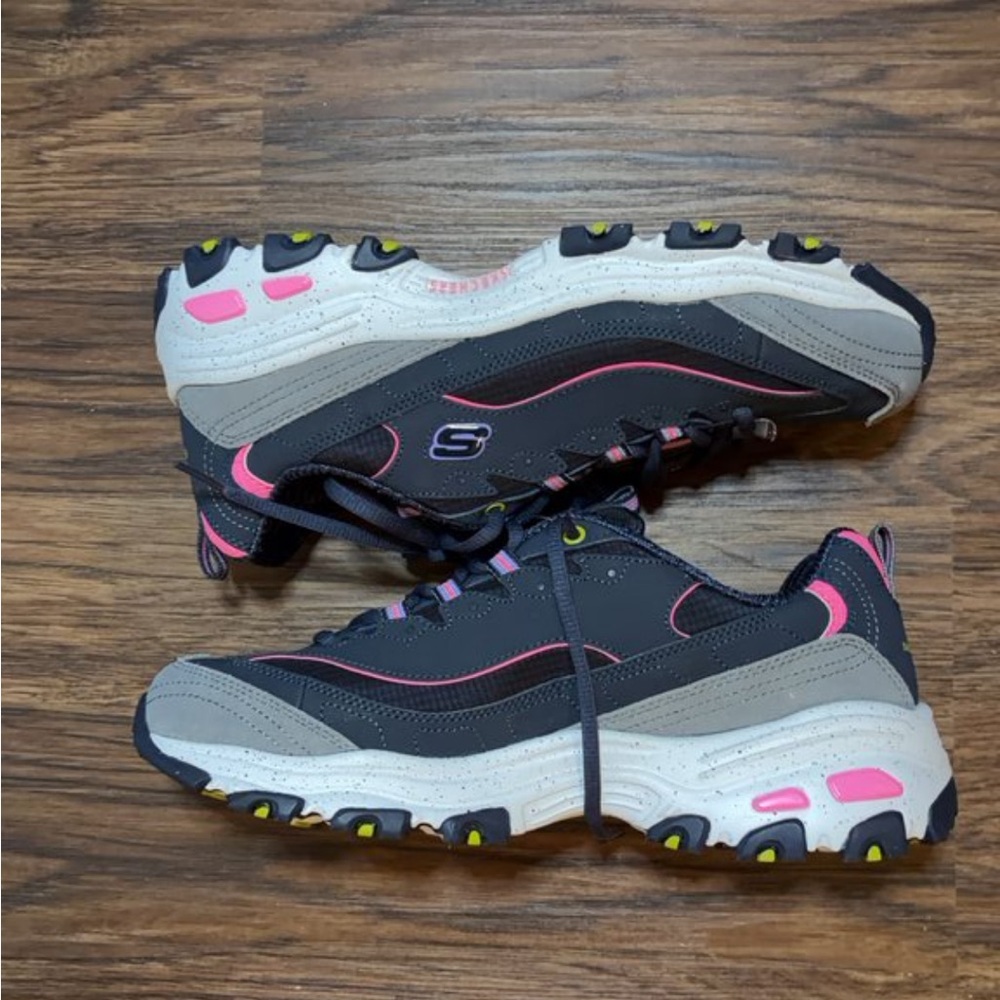 Skechers Navy and Pink Sneakers - Picture 3 of 3